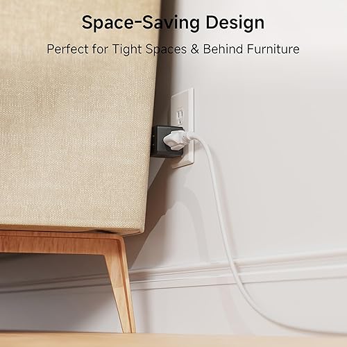 Miniatura 7 de Cable Matters - Paquete de 3 adaptadores de pared de 3 tomas de corriente (enchufe de cubo a tierra, divisor de toma, adaptador de enchufe de 3