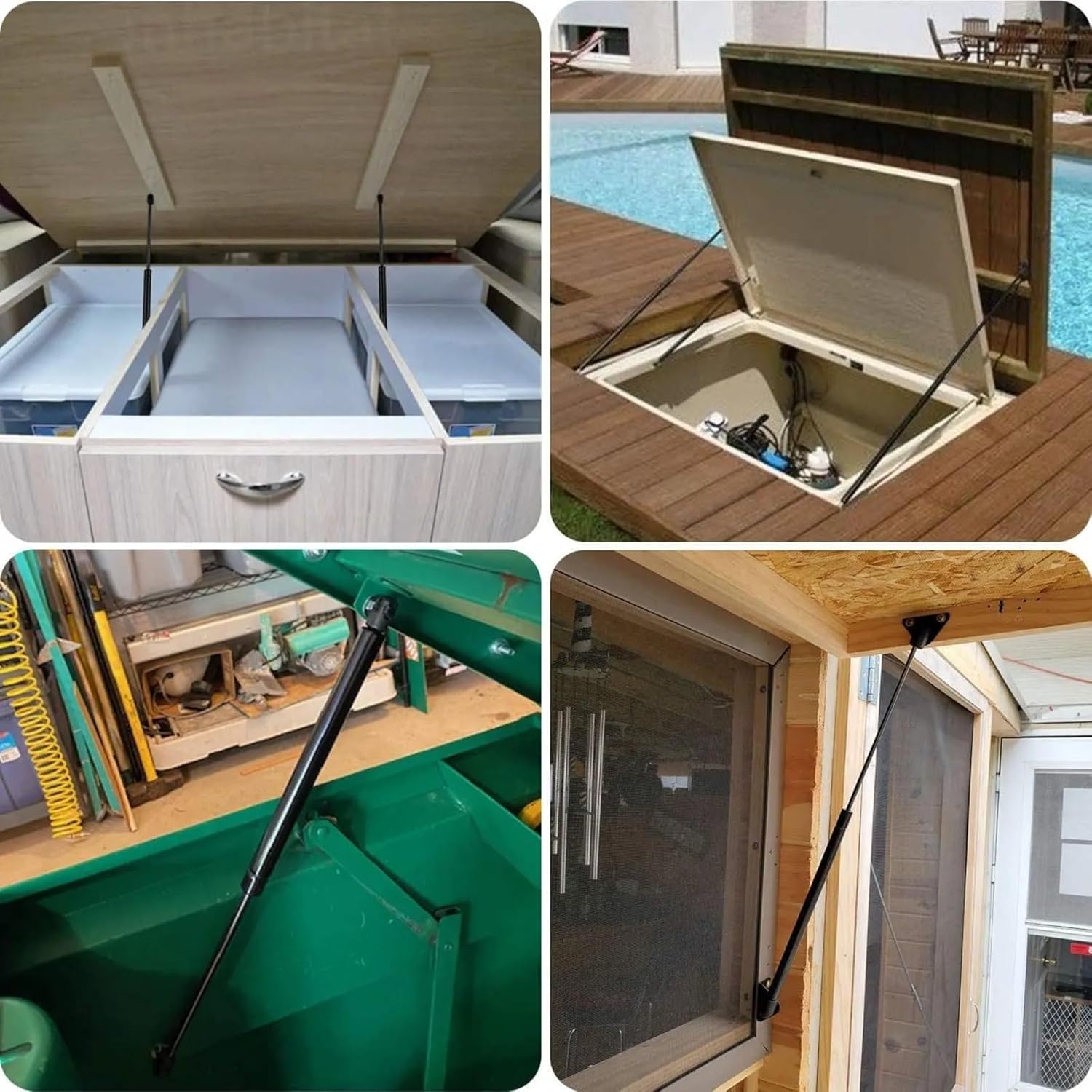 油圧ダンパー 2X ユニバーサル 60cm 600mm 300N ストラットあたり フロントカバー ボンネット フード リアトランク