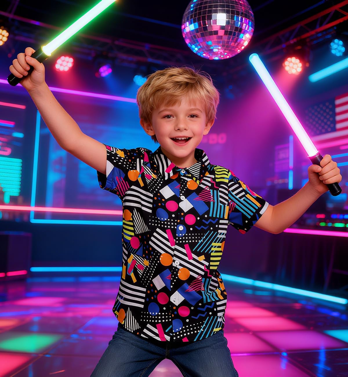 Enlifety 2-10T Kids Hawaiian Shirt Boys Girls Short Sleeve Button Down Shirts Hawaii Summer Casual Blouse - Image 5