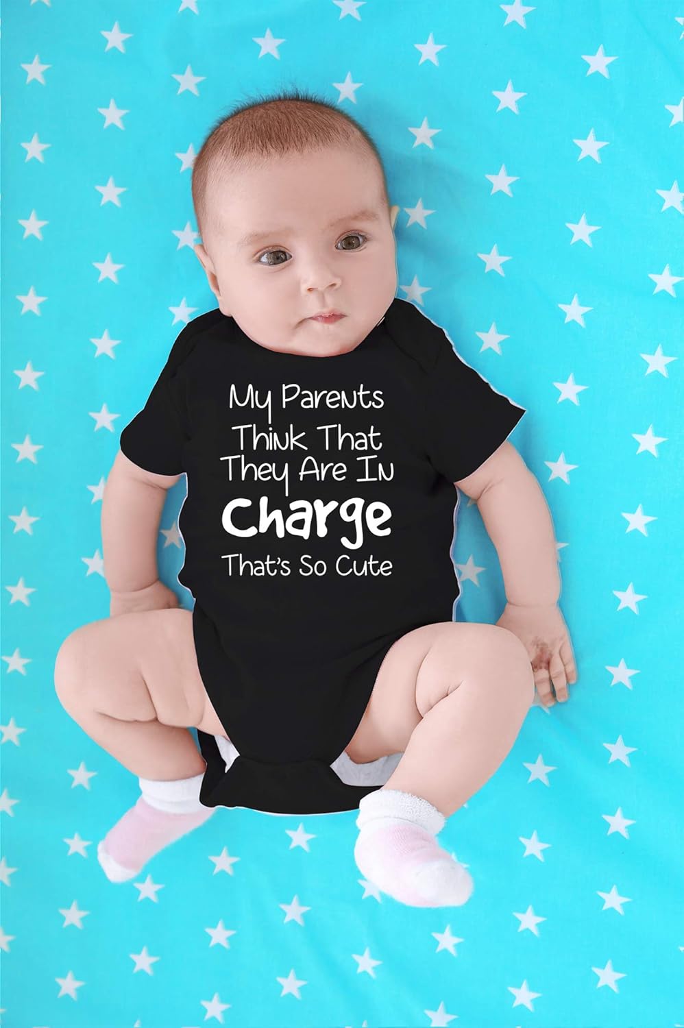 CBTwear My Parents Think That They Are in Charge Baby Bodysuit Funny Infant Outfit Unisex Humor Romper - Image 4