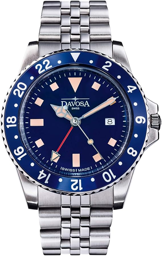 Davosa Vintage Diver Quartz 16350040 Mens Wristwatch : Amazon.co.uk: Watches