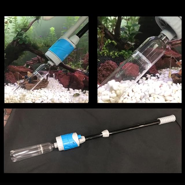 Foto 3 de 7 de LUJIAXI Fish for Water Change - Sifón de aspiradora para acuario, cambiador de agua, tubo de repuesto, filtro…
