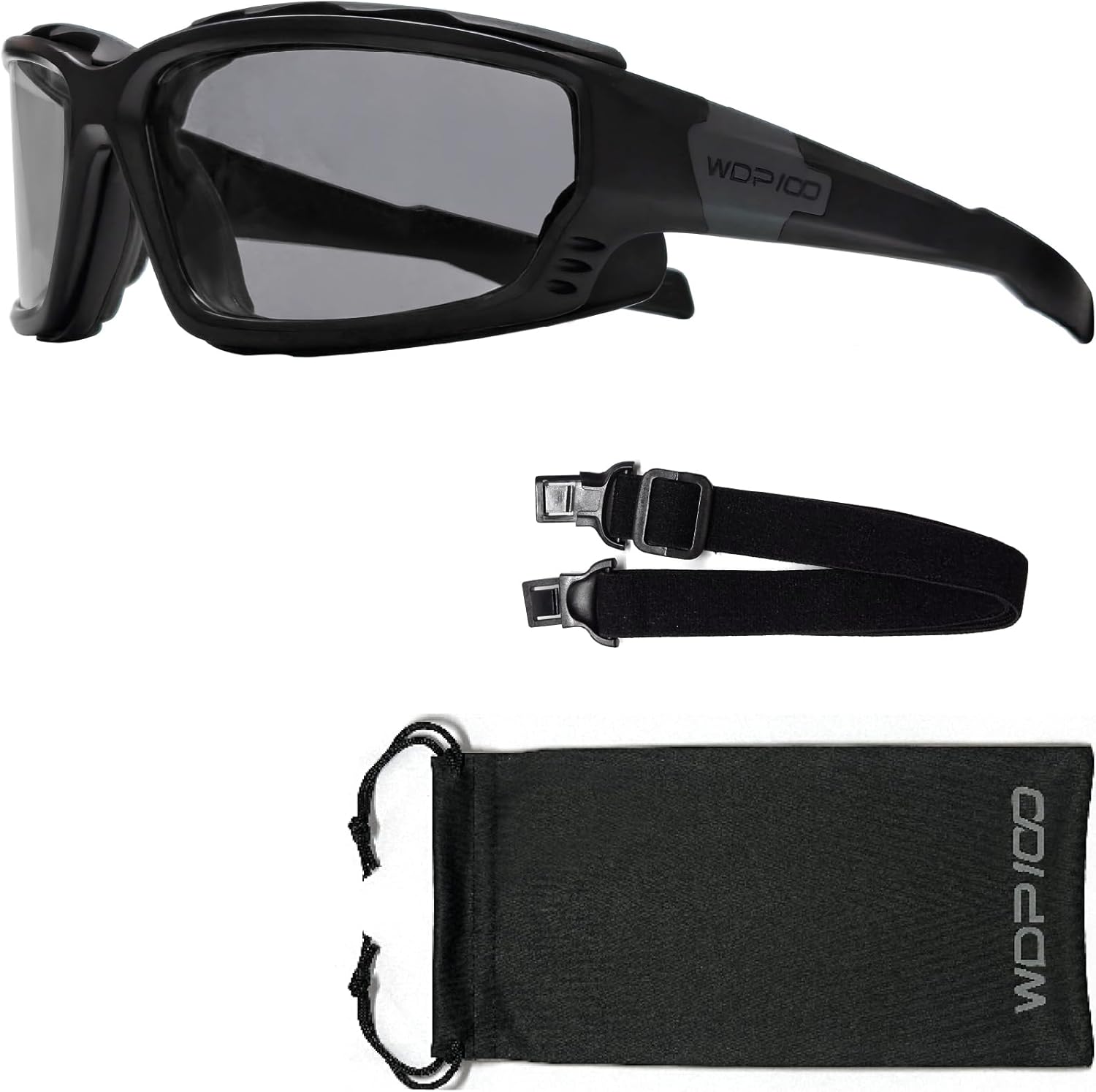Motorcycle Riding Glasses Inner Foam Gasket Goggles with Strap for Powersports UTV Windproof GK20