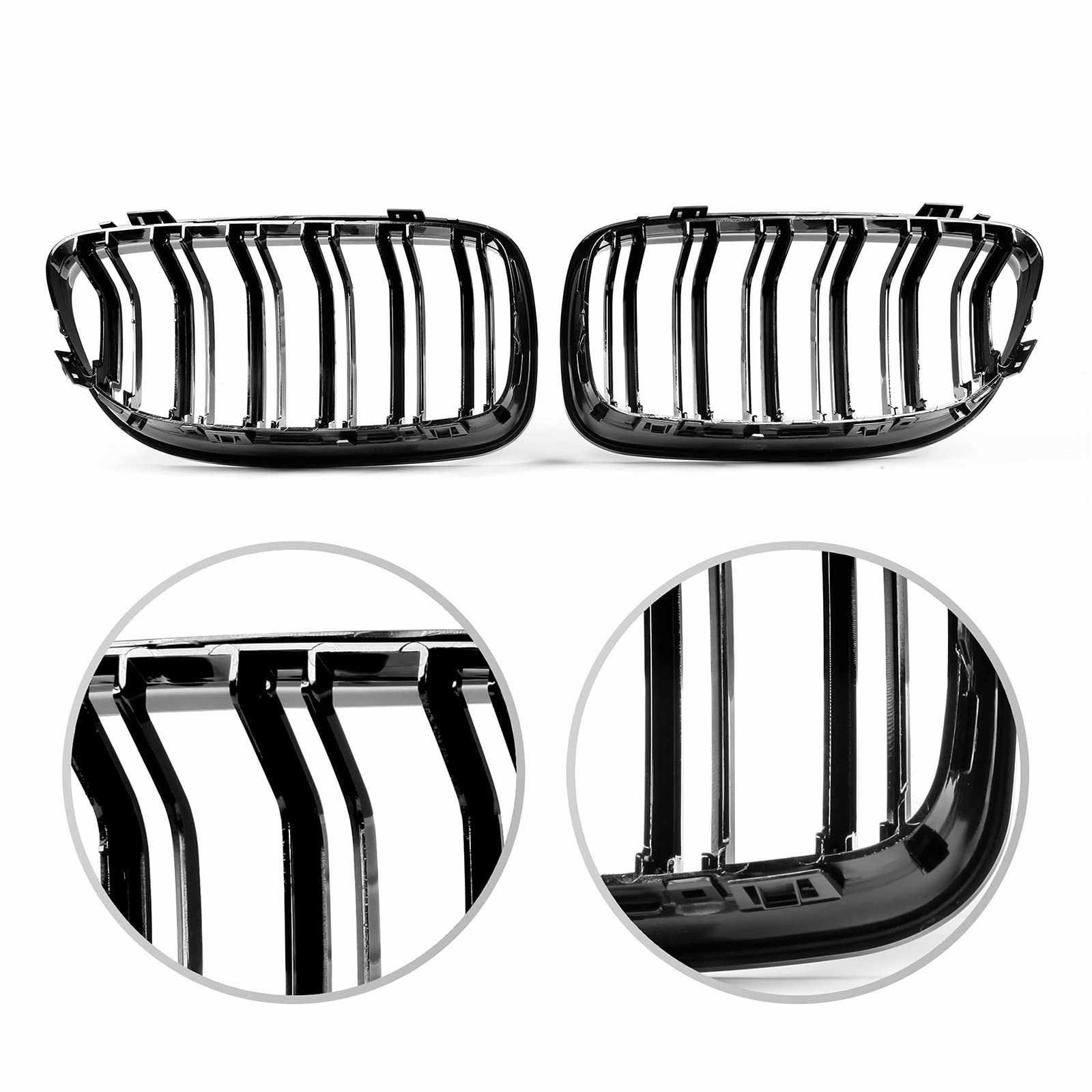 Kratka E92 E93 do BMW serii 3 E92 E93 Kidney Grill akcesoria serii 3 błyszczący czarny grill z podwójną listwą 2006 2007 2008 2009