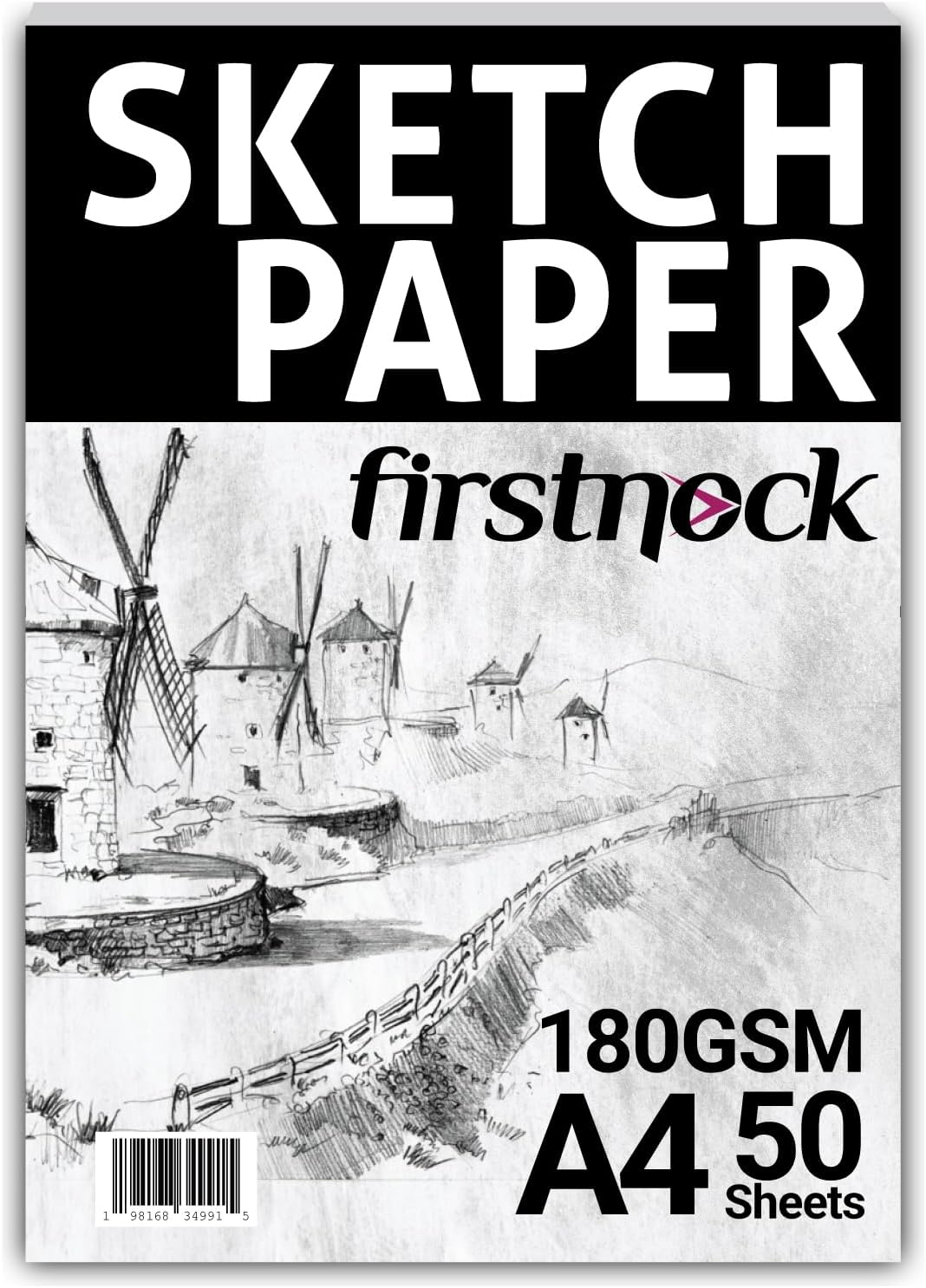 Firstnock Sketch Paper A4 180GSM 50 Sheets Thick Drawing paper Card Coloring Paper Acid Free Paper sketch paper for kids Plain white Sketch Paper