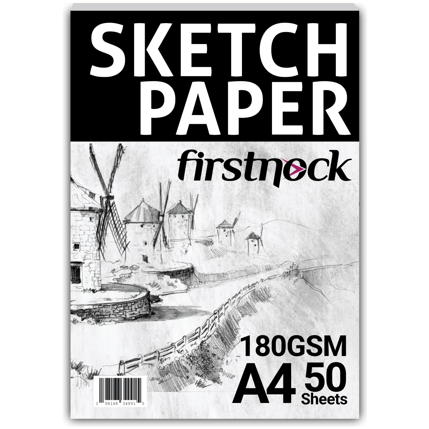 Firstnock Sketch Paper A4 180GSM 50 Sheets Thick Drawing paper Card Coloring Paper Acid Free Paper sketch paper for kids Plain white Sketch Paper