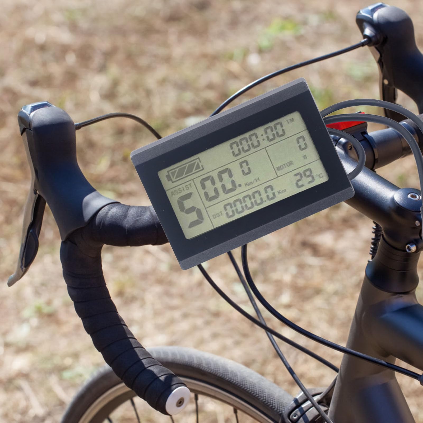 Display LCD per bicicletta elettrica Pannello di controllo retroilluminato impermeabile con monitoraggio dei dati per mountain bike elettrica e bici da pendolare 1 pezzo