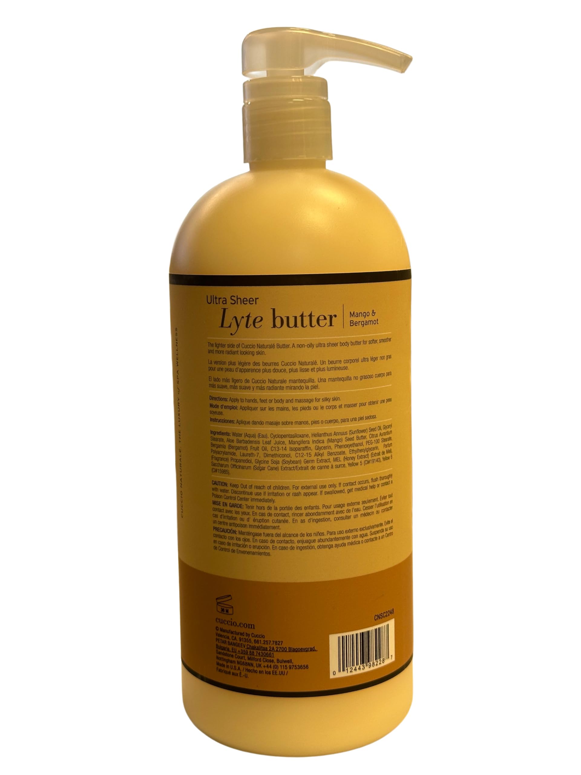 CUCCIO - Mango & Bergamot Lyte Lotion 946ml (32oz), 946 ml (Pack of 1) - Image 2