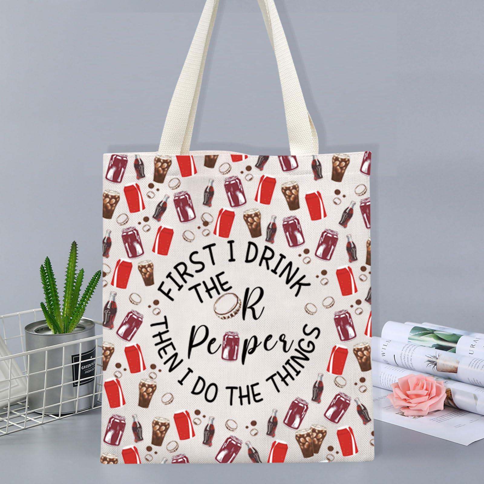 FOTAP Fizzy Drink Gift Pepper Soda Inspire Tote Bag Soda Lovers Gifts Soda Social Club Shoulder Bag Soda Addict Gift