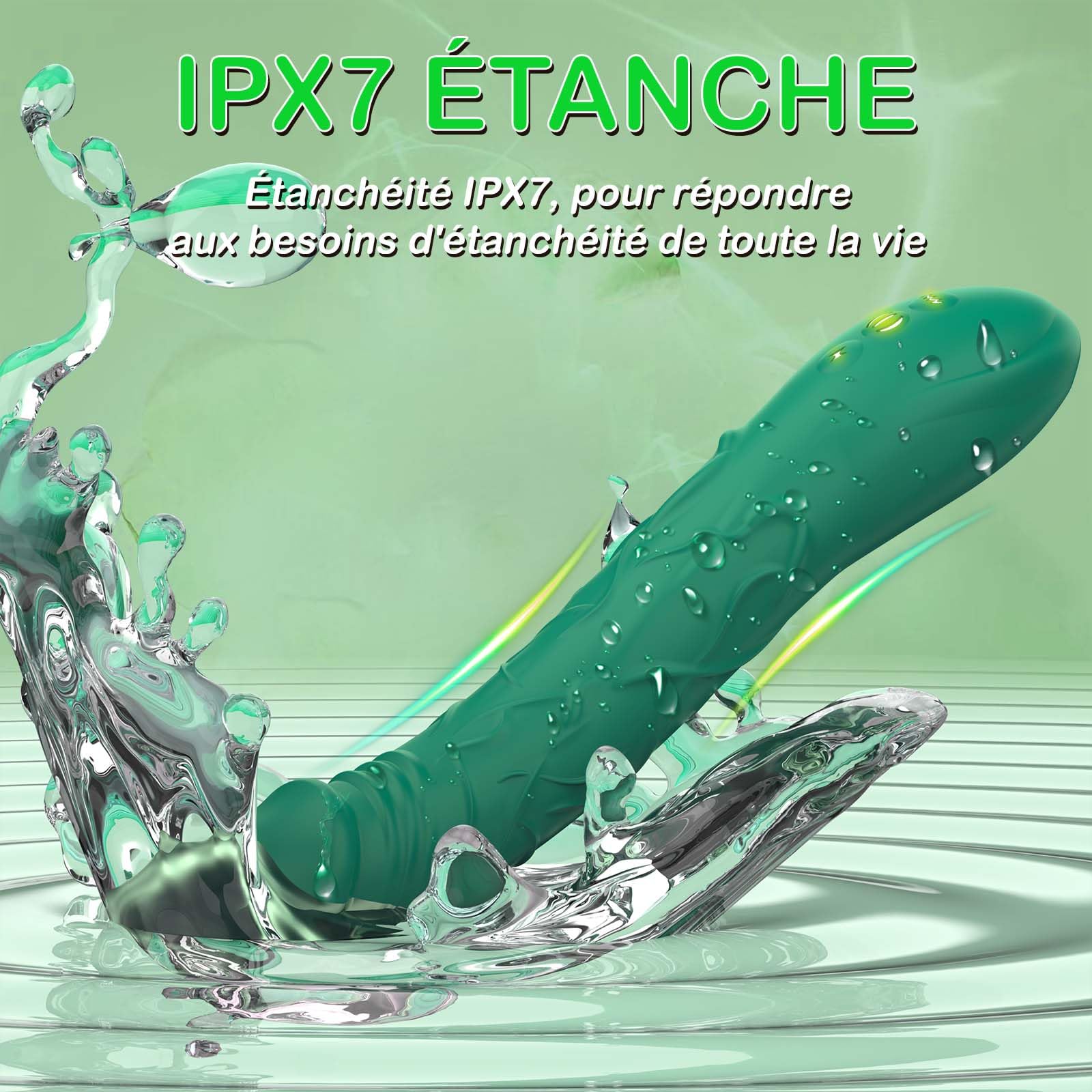 Vibratore Sessuali Realistico per Donna, Vibratore Sex Toys Dildo con 10 Modalità di Vibrazion, Vibratoreper Donna Professionale per Punto G Squirting, Vibratori Donna Pene Finto Per Donne (Verde)