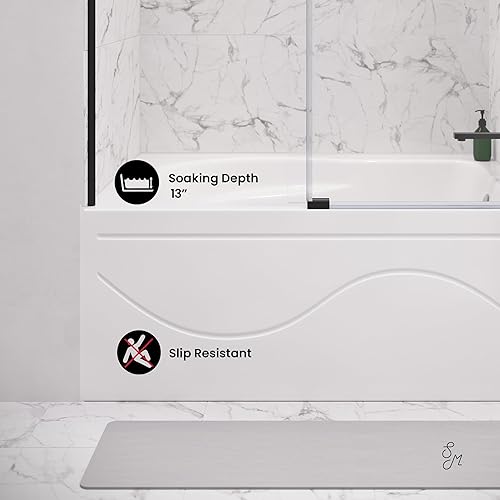 Miniatura 18 de Swiss Madison Well Made Forever SM-AB546 Ivy - Bañera con alcohol, 60 x 30 pulgadas, blanco brillante