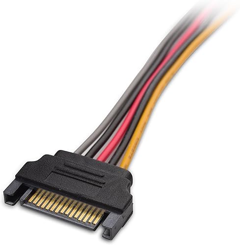 Miniatura 3 de Cable Matters Paquete de 3 cables de extensión de alimentación SATA de 15 pines de 12 pulgadas, cable de alimentación SATA, cable de alimentación de