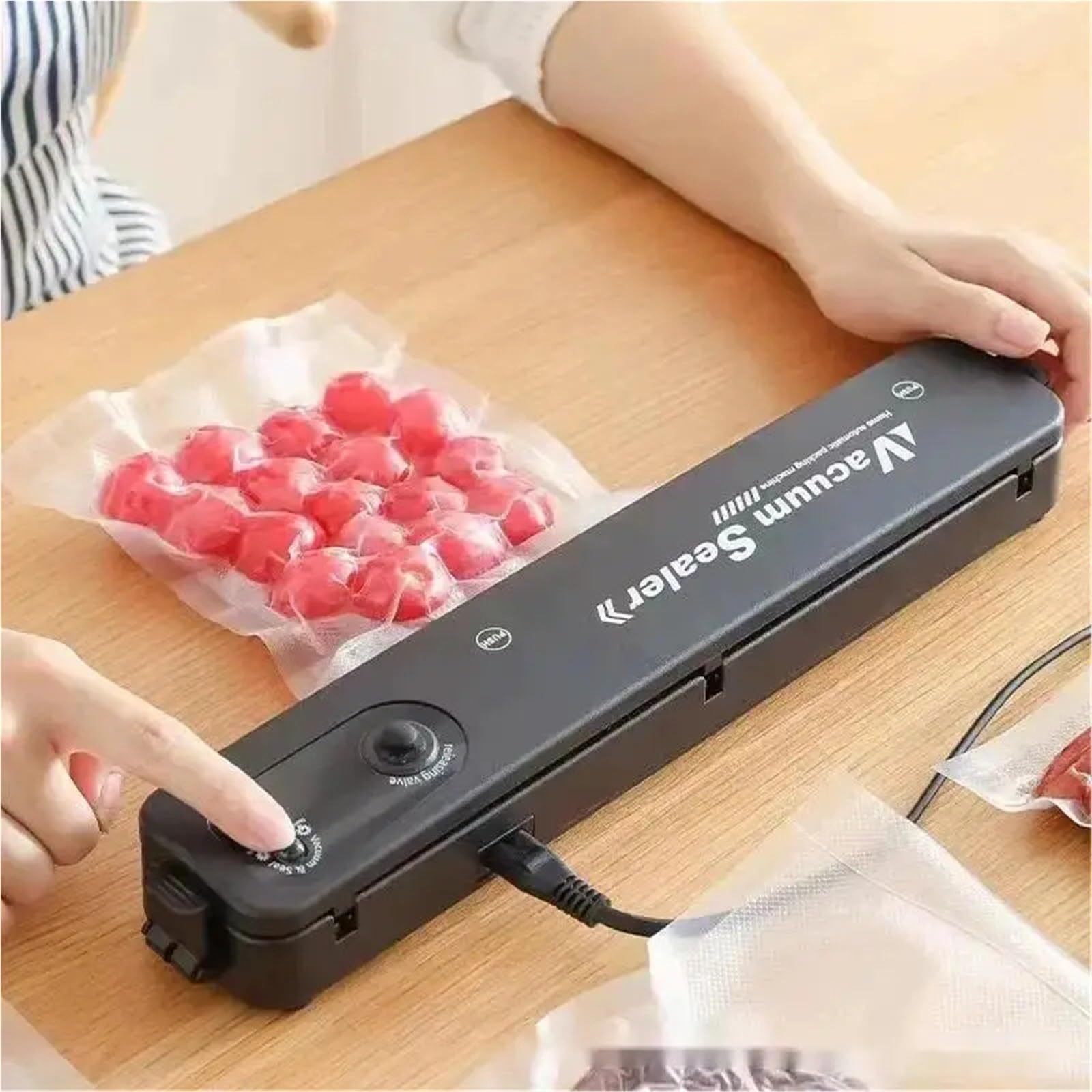 Macchina per sottovuoto, Confezionatrice Automatica Portatile Per Sigillatura Di Alimenti Per Cucina Domestica Sottovuoto,Sigillatrice per alimenti