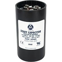 Appli Parts CON-230-250 Motor Start Capacitor 233-280 MFD uF, 250 VAC. Universal for Electric Motor Applications, 1.75 in Wide, 3.38 in Height