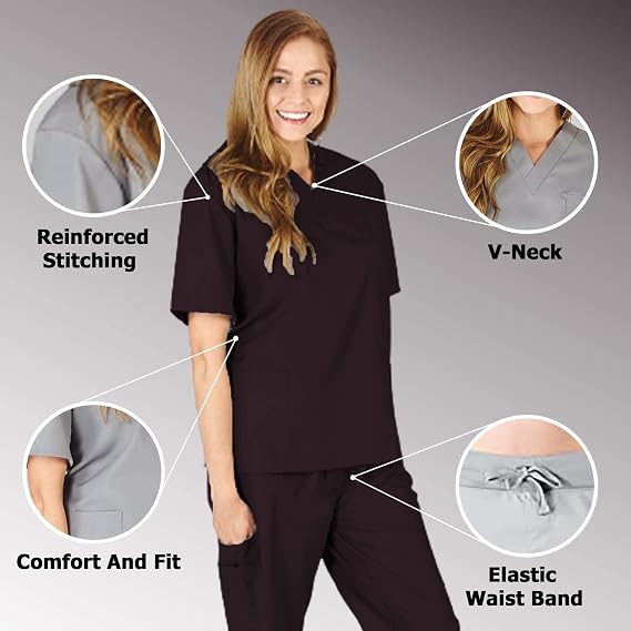 Women's Scrub Sets, Scrub Top and Pants. Run Large