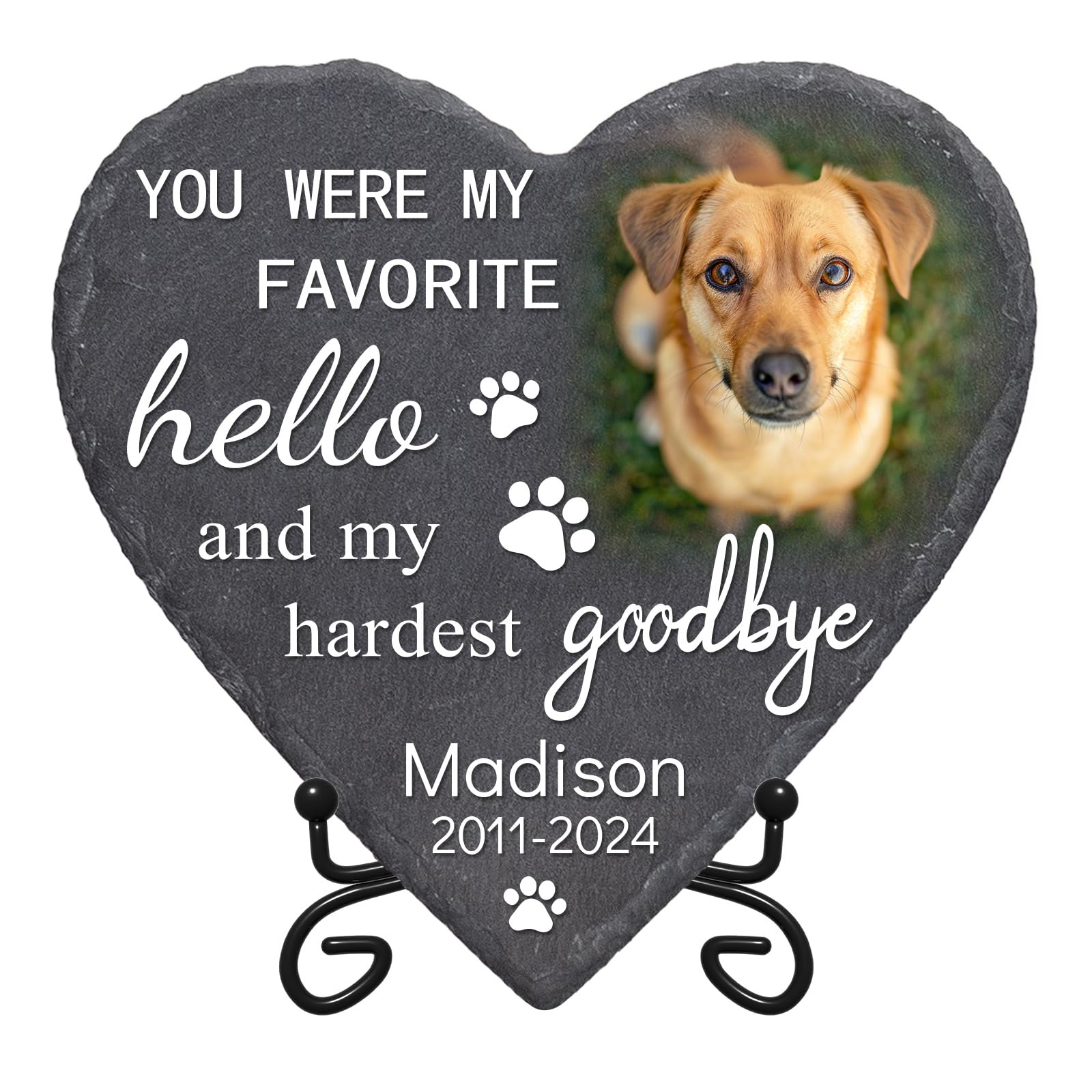 Baosity Dog Memorial Stone, Pet Memorial Stones, Pet Memorial Gifts for Dogs, Dog Memorial Gifts for Loss of Dog, Rainbow Bridge Dog Memorial Gifts, Cat Memorial Gifts.