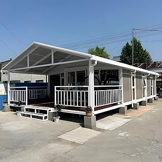 Prefab Tiny Homes for Sale 20FT Expandable Portable Modular Container Tiny Houses to Live in for Adults with 2 Bedrooms Full Kitchen Private Bathroom Ideal for Residential or Vacation Living