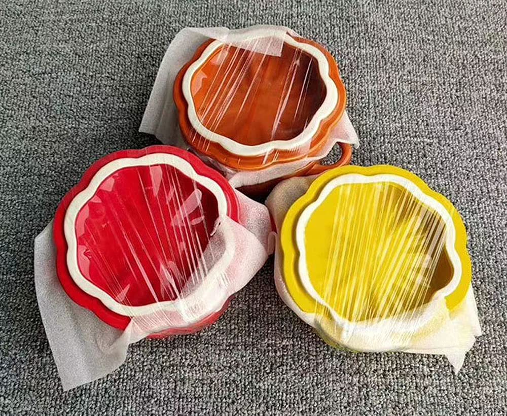 Ceramiczna miska do pieczenia w kształcie dyni miska do gulaszu miska deserowa miska do zupy salaterki z pokrywką, czerwona