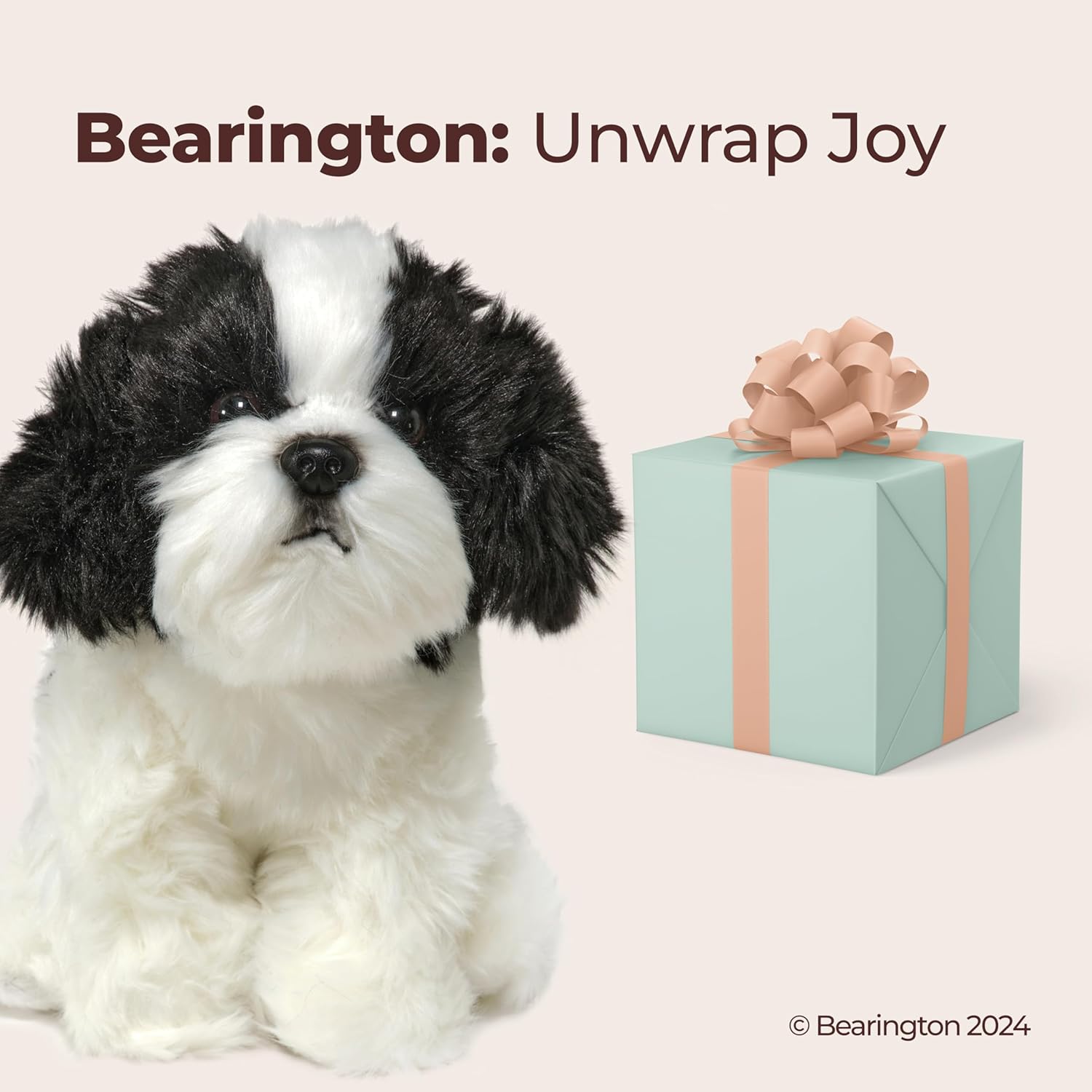 Bearington Dog Stuffed Animal - Puppy Realistic Stuffed Animals - Plush Dog Toys for Kids Shih Tzu - Butch 11 Inch