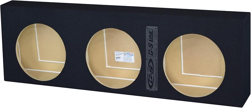 Single Dual Triple Sealed Shallow Mount Sub Box Slim Speaker Box Subwoofer Enclosure Triple, 12"