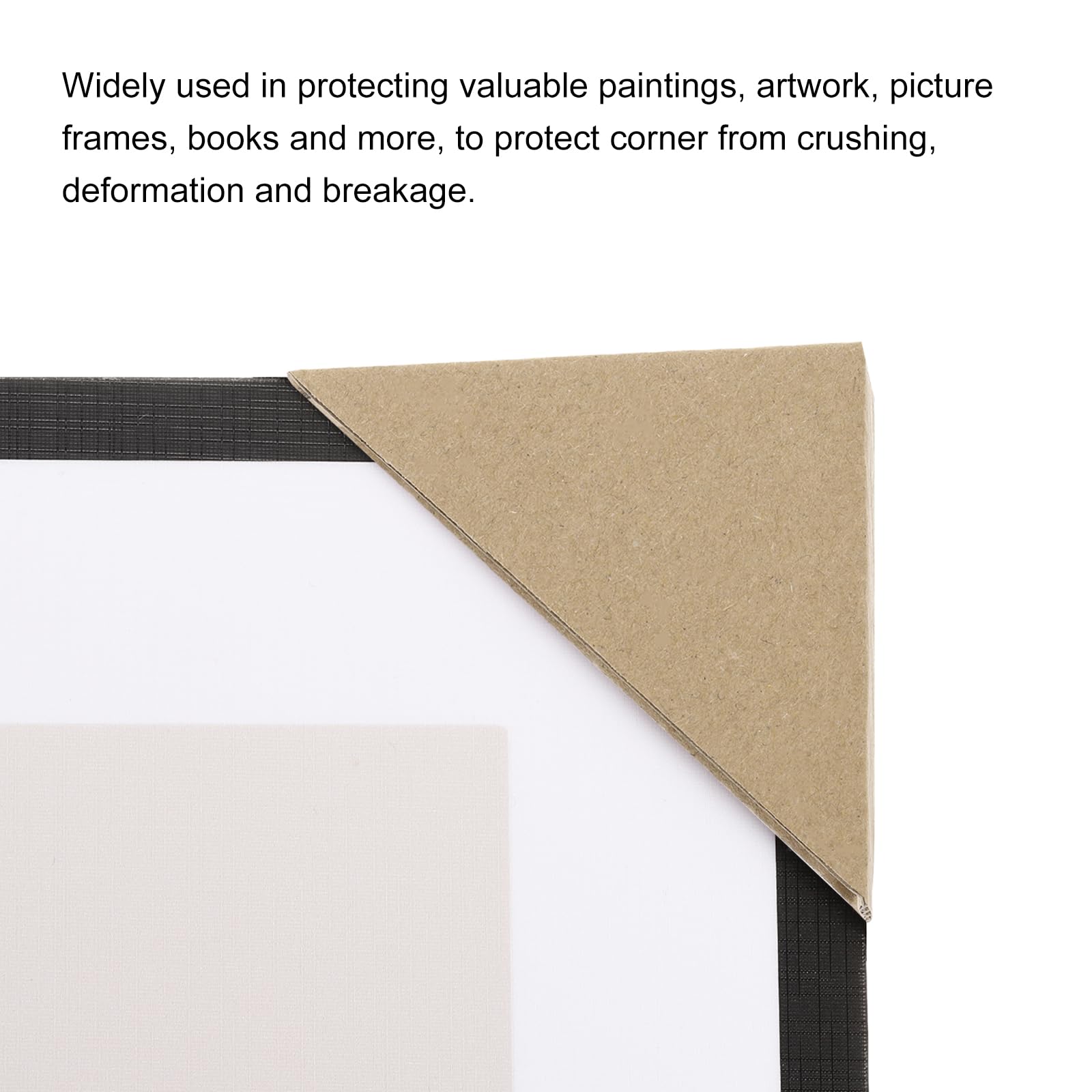 QUARKZMAN Protector de Esquina de Cartón Ajustable, Protector de Bordes de Cartón 7x7x3cm Paquete de 100