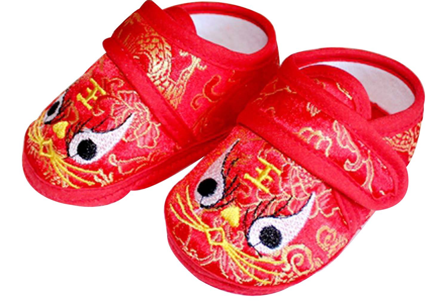 CRB Fashion Baby Newborn Infant Boy Girls Chinese New Years Asian Sock Shoes (10cm)