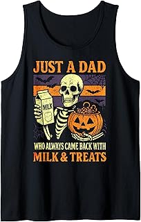 Halloween Dad Who Came Back with Milk Treats, Skeleton Papa Tank Top