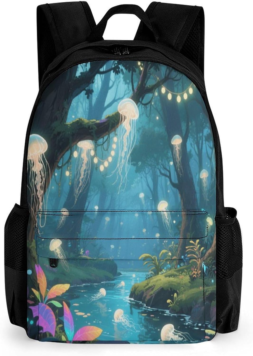 Jellyfish Forest Backpack Daypack Travel Backpack | Lightweight Casual Laptop Backpack for Women Men Aesthetic Travel Bag for Weekender Business Hiking Outdoor