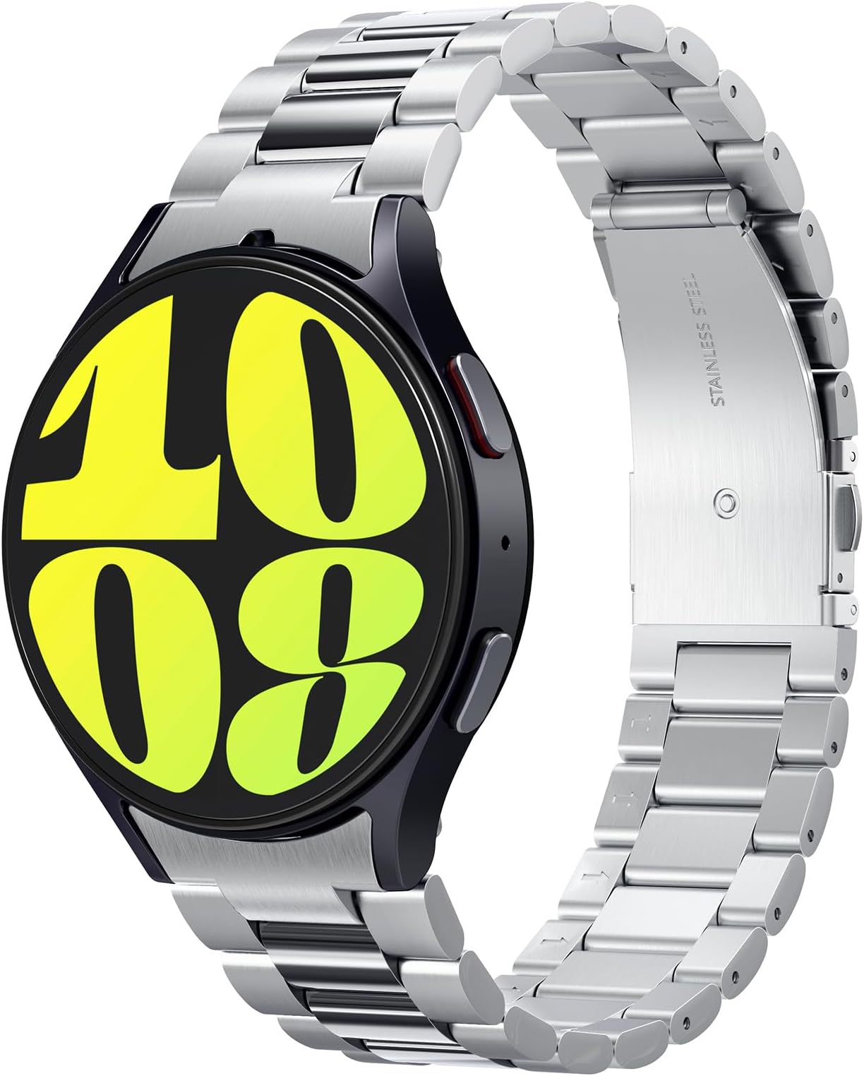 Spigen Modern Fit 316L Designed For Samsung Galaxy Watch 7 40mm, 6 44mm, 6 Classic 47/43mm Band - Silver