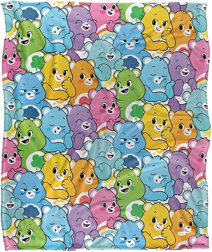 Miniatura 2 de Care Bears - Manta de 50 x 60 pulgadas, con patrón de muchos osos y tacto sedoso, súper suave