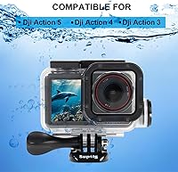 Vista 2 de Suptig Funda impermeable compatible con DJI Action 5 Pro / Action 5/4/3, para buceo, buceo, esnórquel, natación, hasta 164 pies (164.0 ft)