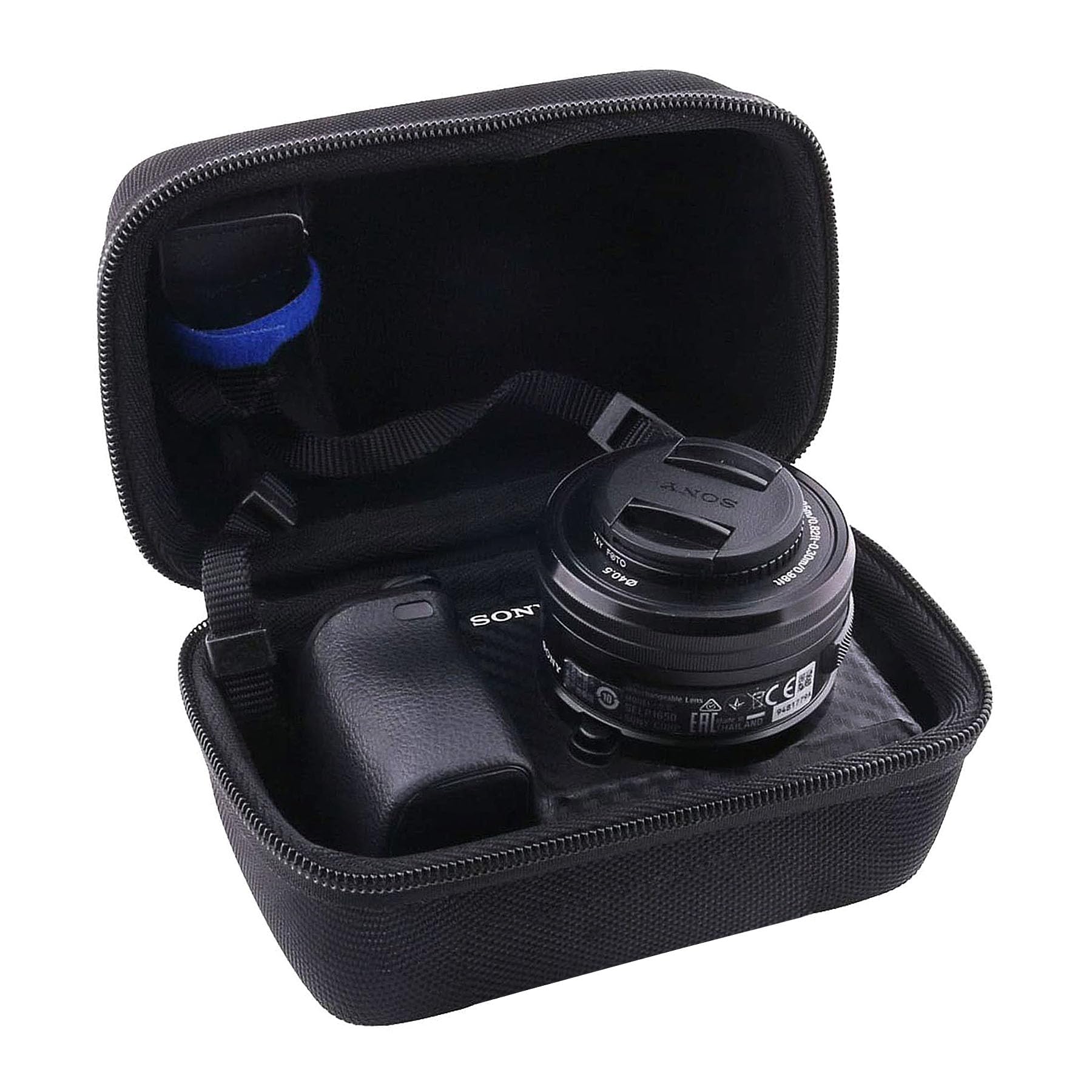 JINMEI Hard EVA Carrying Case Compatible with Panasonic Lumix GX85/G7 4K Digital Camera/Sony Alpha a6400/a6700/a6100 Lens Camera case. (small)-picture-13
