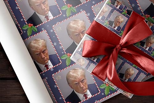 Miniatura 7 de Holly President 45 - Papel de regalo grueso de Navidad, regalo de Donald Trump, decoración de fiesta temática de elecciones republicanas o