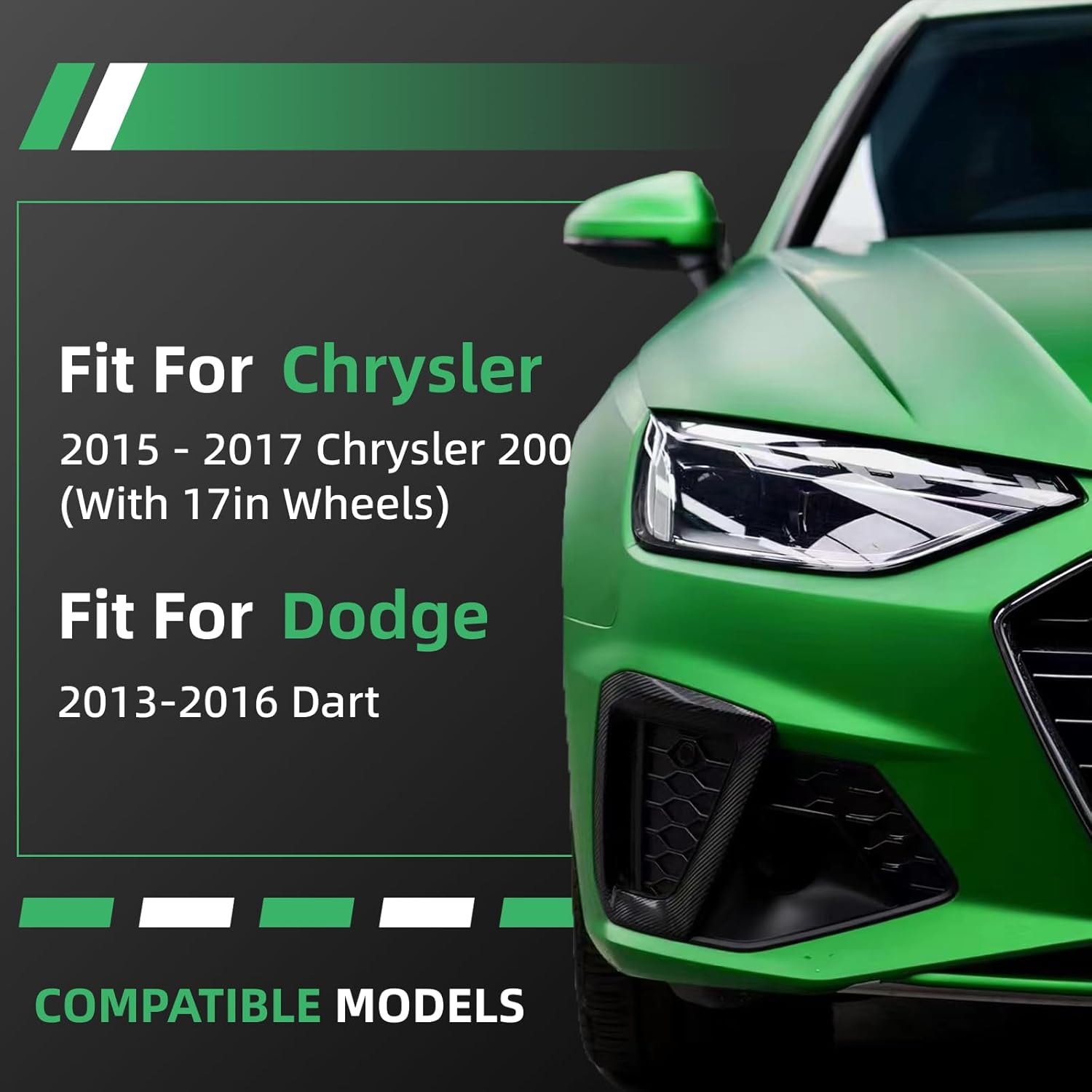 2PCS Front Lower Control Arm w/Ball Joint Assembly Driver Passenger Side Fit for Chrysler 2015 2016 2017 200, Compatible with Dodge 2013 2014 2015 2016 Dart #OE MS251201 MS251202