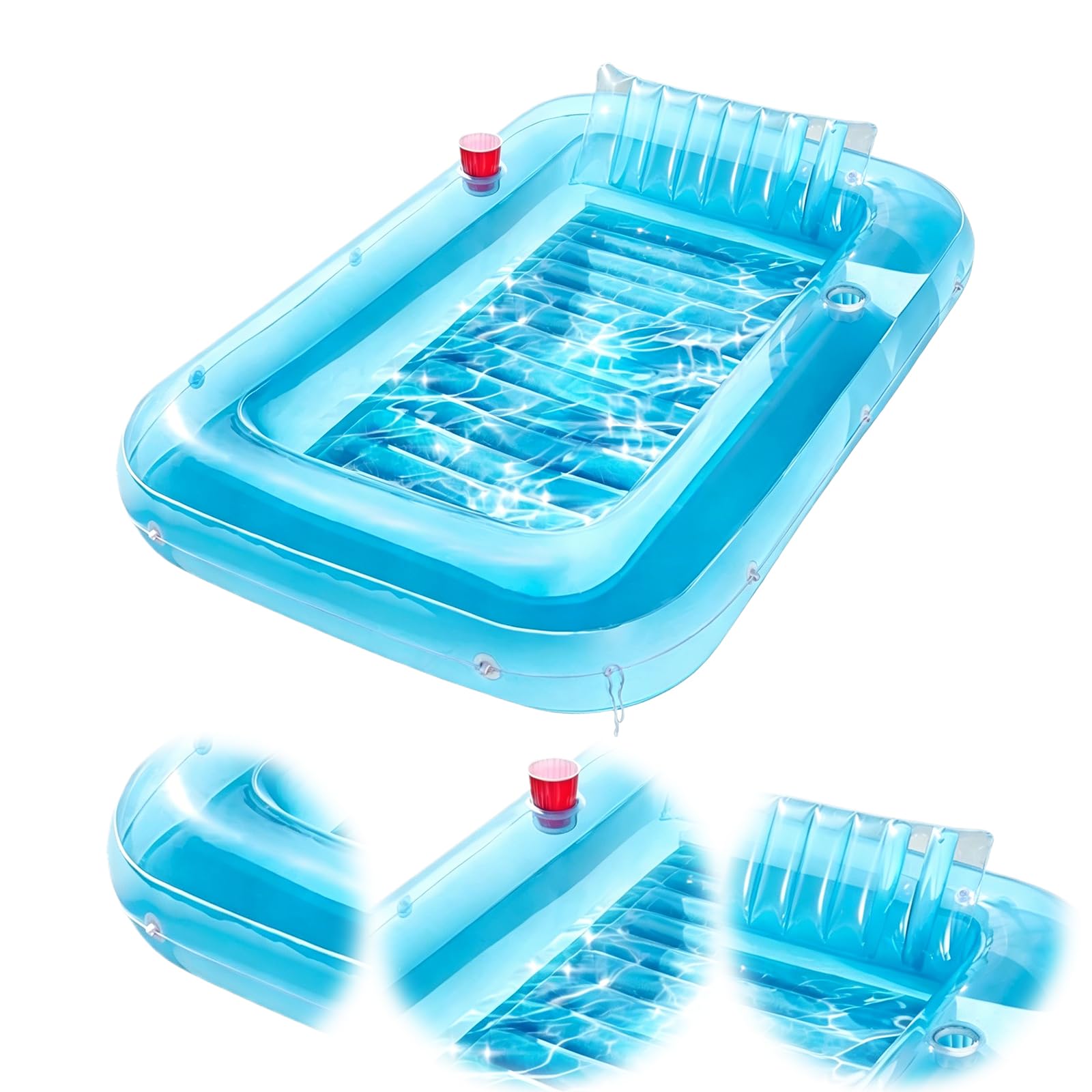 PVC Acqua Tempo Libero Gonfiabile Gonfiabile Lettino Galleggiante Convenienza Gonfiabile Piscina Abbronzatura Piscina Gonfiabile