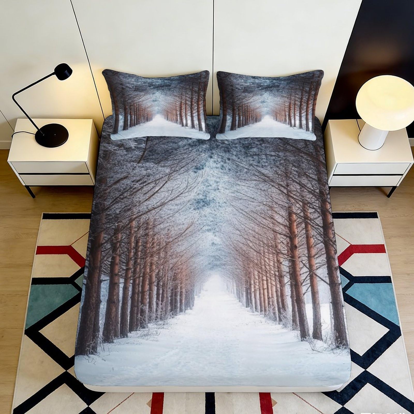 3D Printed Dinosaur Fitted Sheet Microfiber Deep Pocket Non-Slip Bedroom Bedding Full Wrap Machine Washable Dinosaur Mattress Fitted Cover 180x200x25cm
