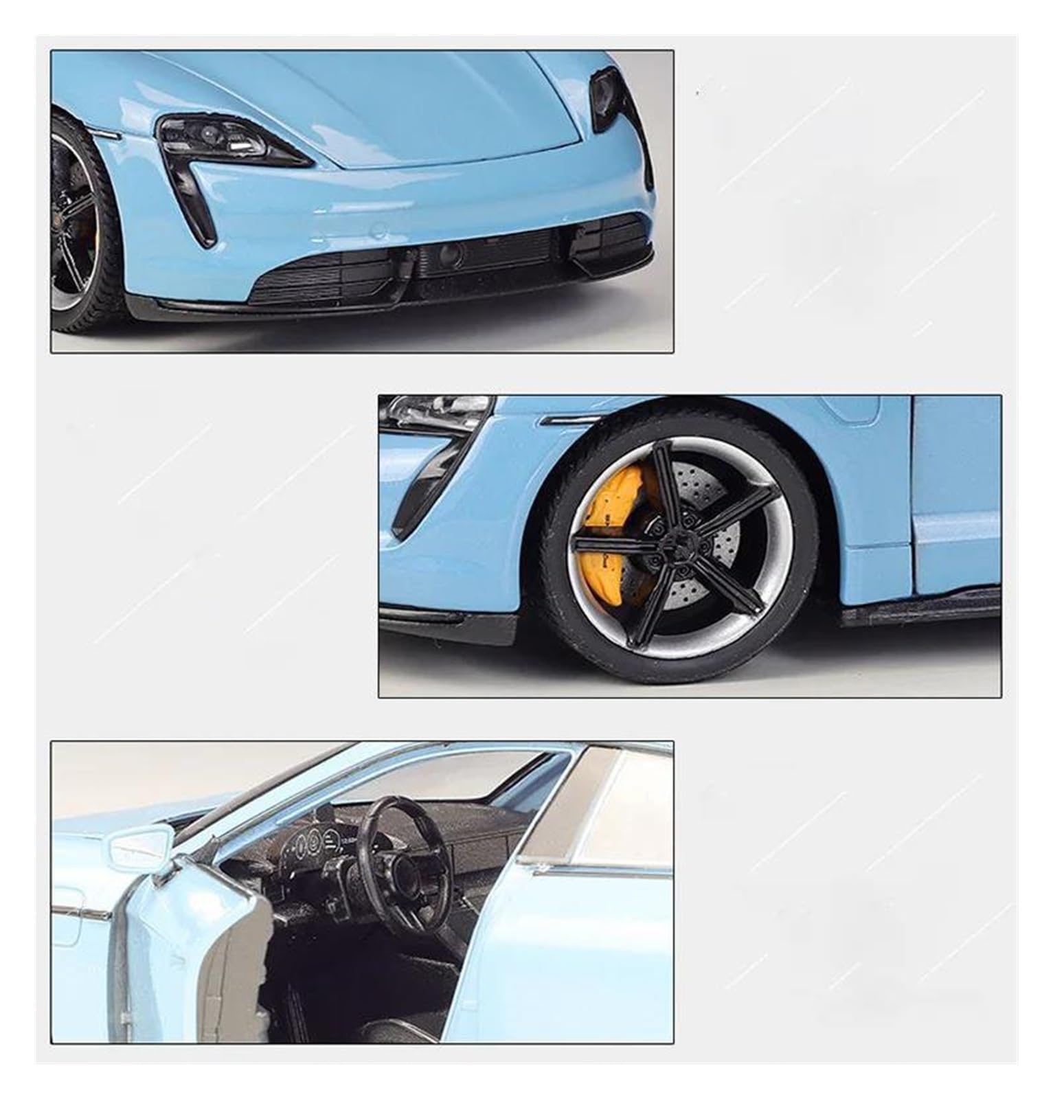 Modellino Diecast Modellismo da Collezione Auto 1:24 Per Taycan Per Turbo S Modellino Di Auto In Metallo Pressofuso Da Collezione(D'argento)
