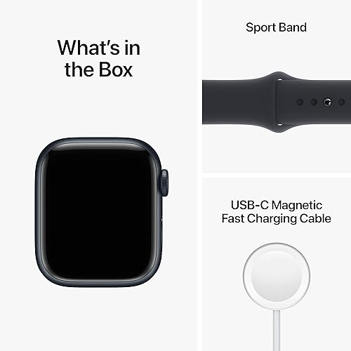 Miniatura 6 de Apple Watch Series 8 (GPS, 1.614in) - Caja de aluminio medianoche con correa deportiva de medianoche (renovada Premium)