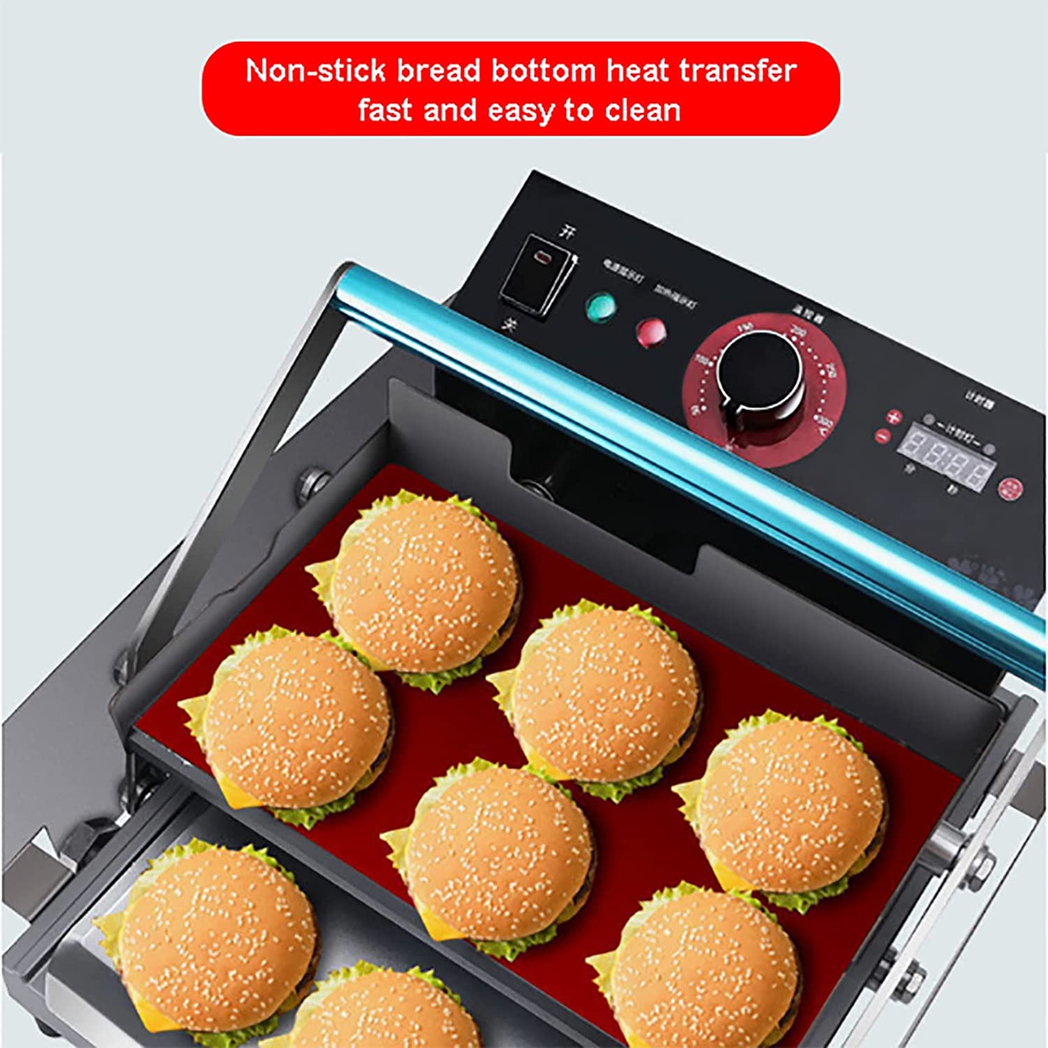 Piccola grigliatrice Automatica per Hamburger, Forno Elettrico Commerciale per Hamburger, Attrezzatura per hamburgeria, Uso in Cucina familiare e Ristorante Fast FO,