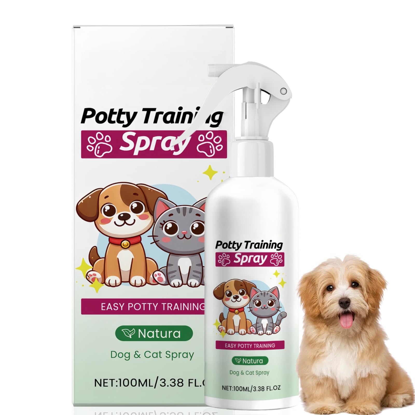 100ML Potty Training Liquid for Dogs,Puppy Toilet Training & Pet Helper,Potty Training Liquid for Dogs,Corrects Pet Toilet Behavior for Indoor & Outdoor Use,Safe Puppy Training & Dog Behaviour Spray