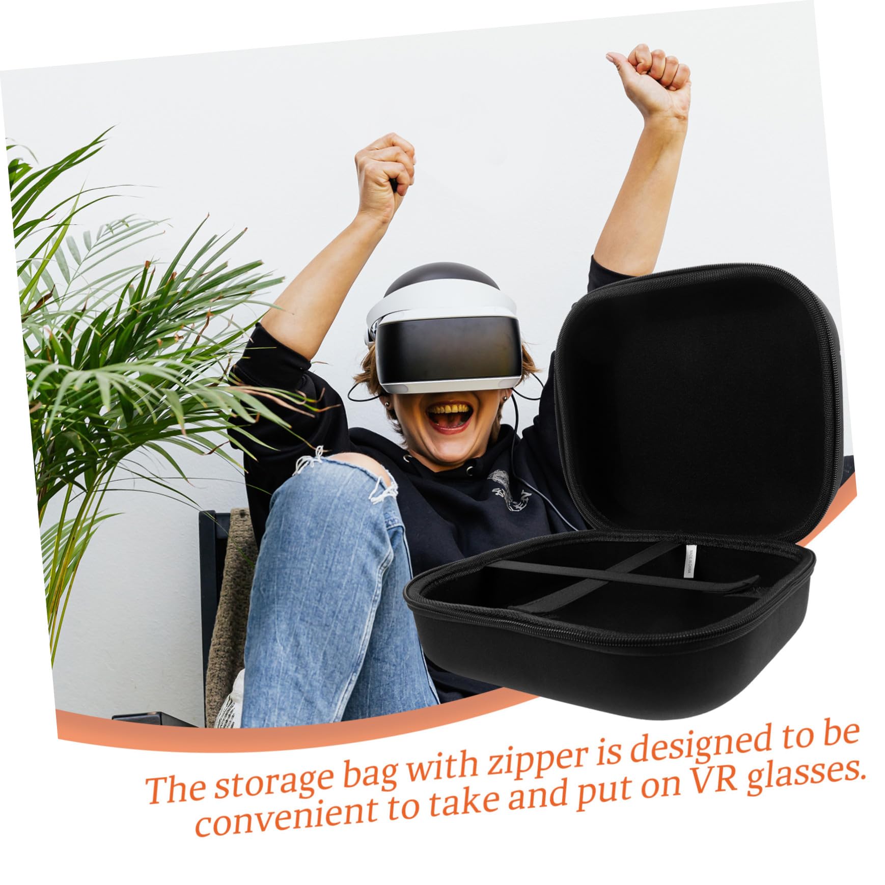 Custodia Vr Rigida in Eva Nera per Occhiali Visori | Portatile e Antiurto, per Viaggio e Uso Quotidiano, Borsa Protettiva per Realtà Virtuale