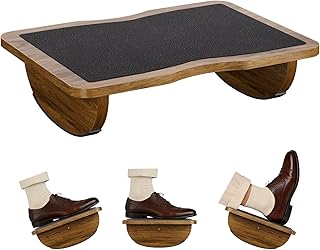 Ergonomic Wooden Footrest for Under Desk,Foot Rest with Anti-Slip Surface,Comfortable Desk Foot Stool for Office Home Gaming,Improve Posture & Promote Blood Circulation