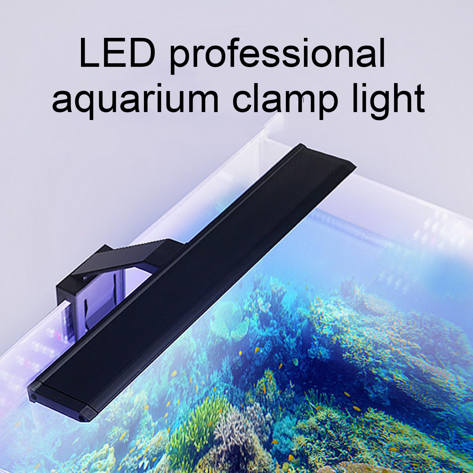 Luces de acuario, iluminación que cambia de color, adecuadas para vidrio de grosor inferior o igual a 8 mm, adecuadas para cultivar peceras de agua dulce de agua salada, 9 W