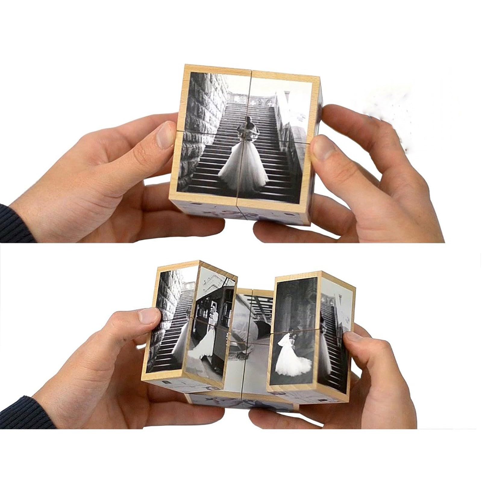 Generisch Personalisiert Infinity Cube Fotowürfel Foto Geschenk Geburtstag, Weihnachten, Personalisierte Geschenke für Kinder, Familie, Freunde