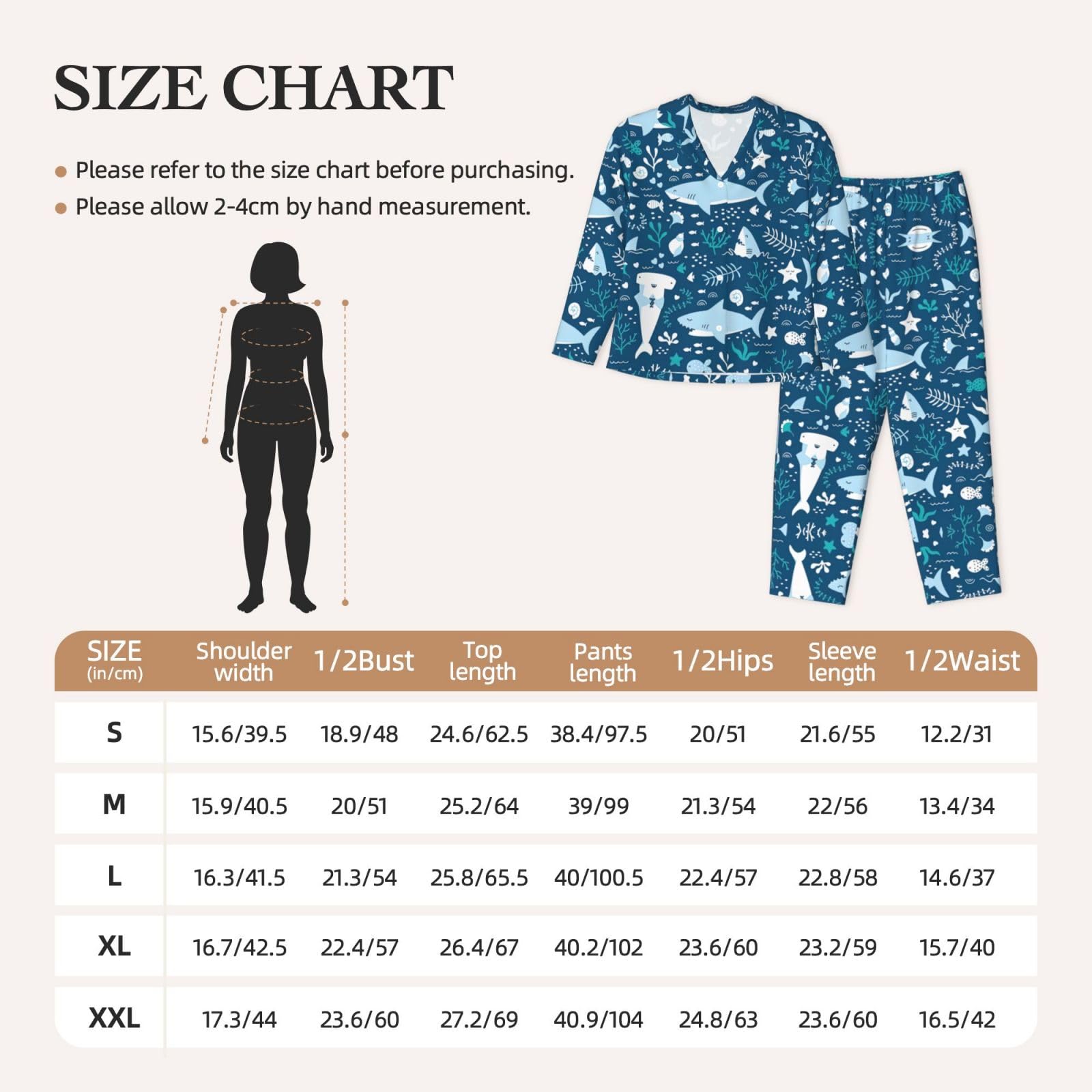 Carino Blu Pesce Stampa Delle Donne Manica Lunga Pigiama Morbido Lounge Set Sleepwear Confortevole Nightwear Regalo