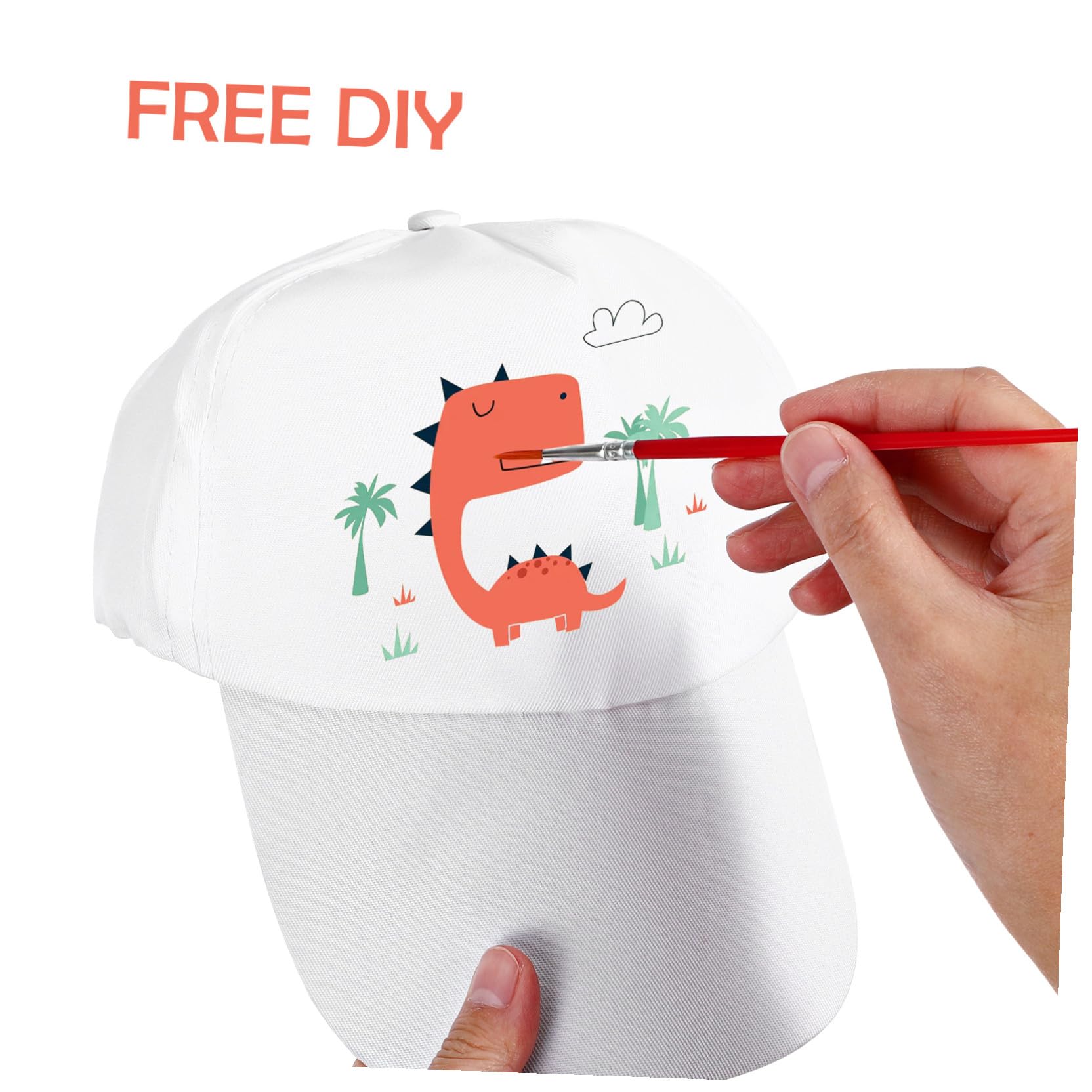 BESPORTBLE 40 Piezas Gorra Infantil de Algodón para Pintar y Decorar Sombrero DIY para Accesorio y Cómodo para y Verano para Manualidades y Fiestas de Creatividad