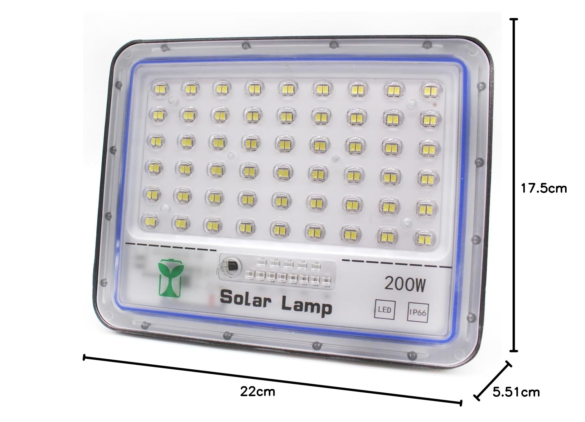 081 Store - Faro Led Esterno con Pannello Solare, Faro a Led da Giardino 200w con Sensore Crepuscolare e Telecomando, Faretto Solare Impermeabile IP66