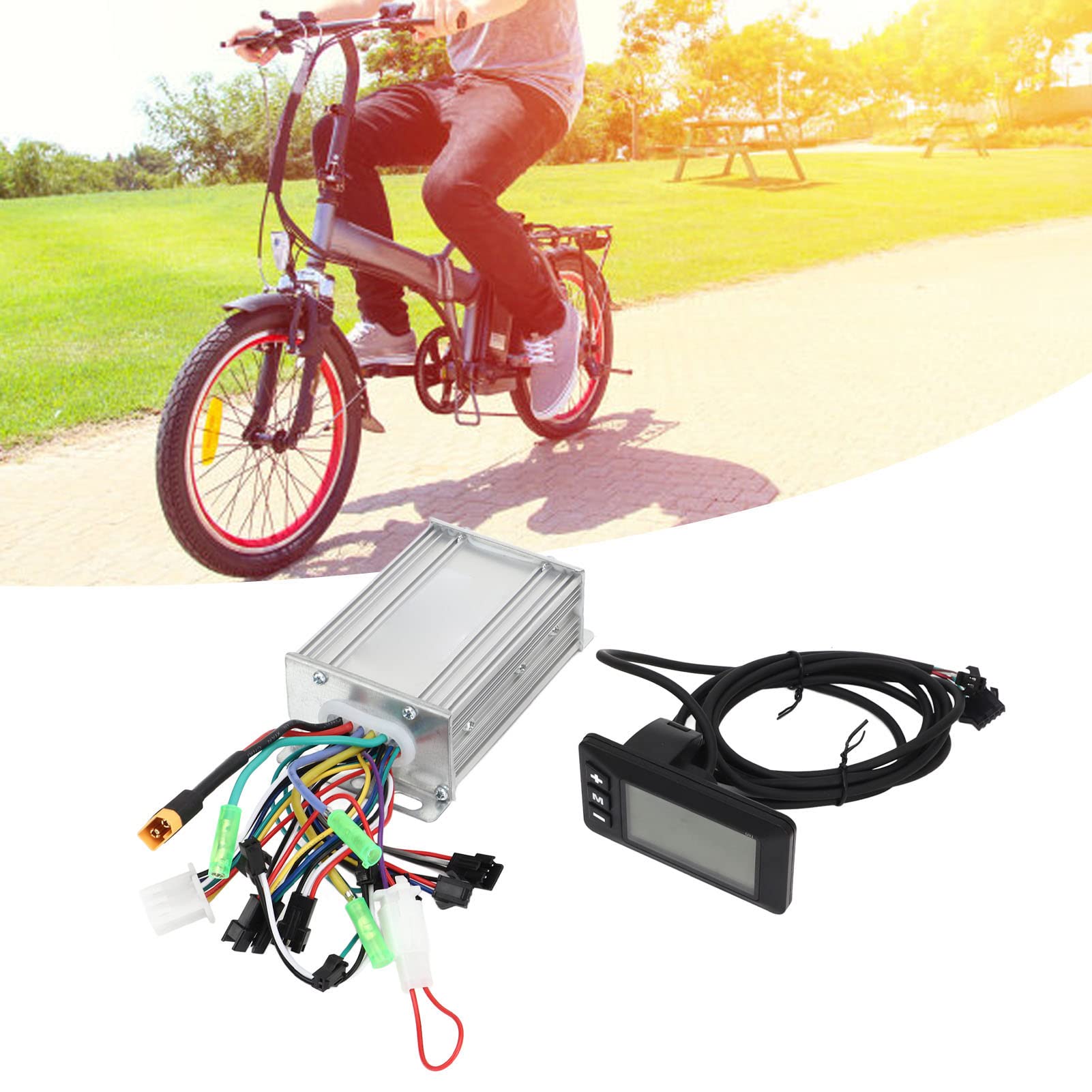 Skuter elektryczny Ebike Zestaw bezszczotkowy silnik prędkości Zestaw bezszczotkowy sterownik silnik elektryczny do roweru przezroczysty panel wyświetlacza LCD 350W 450W