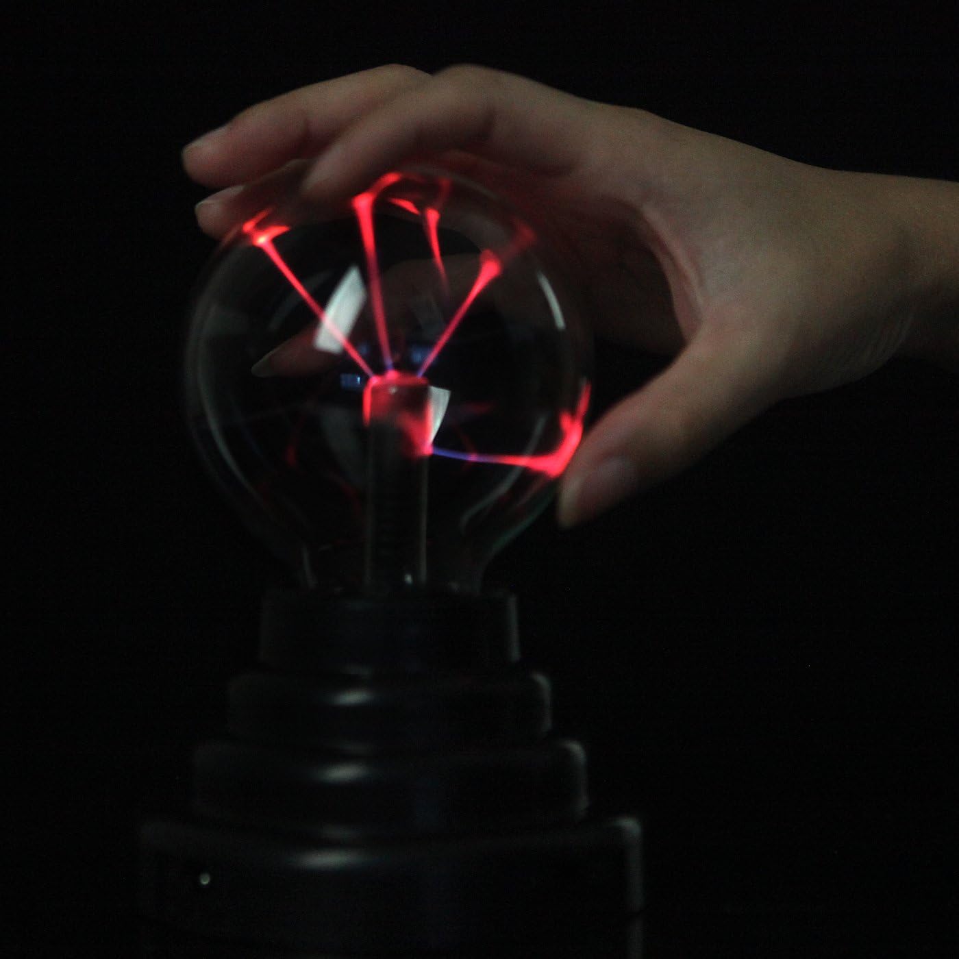 HDE Plasma Ball Lamp Light [Touch Sensitive] Nebula Sphere Globe Novelty Toy - USB or Battery Powered