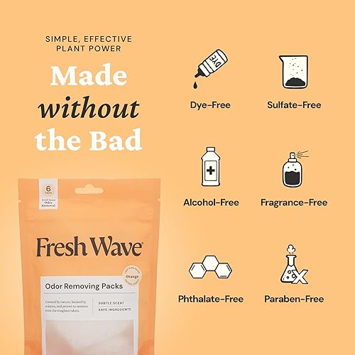Vista 16 de Fresh Wave Paquetes de eliminación y desodorización de olores de lavanda Bolsa de 6 y estuche Fresh Pod Alivio de olores más seguro